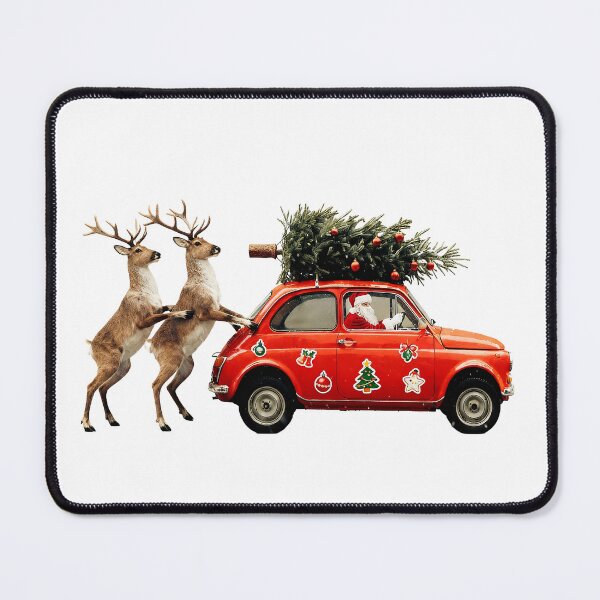 Item preview, Santa’s Tiny Car — Reindeer Push + Xmas Tree | Whimsical Holiday Tee designed and sold by Pjotre7.