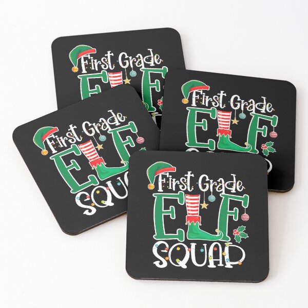 Item preview, Funny Elf Squad 1st First Grade Teacher Christmas Students 		 designed and sold by pistolmuheuao.