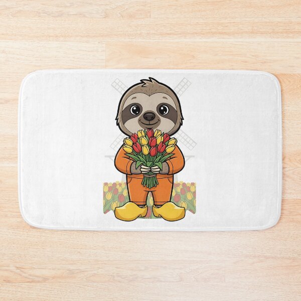 Item preview, Cute Dutch Sloth Tulips Windmill Clogs designed and sold by k3rstman1.