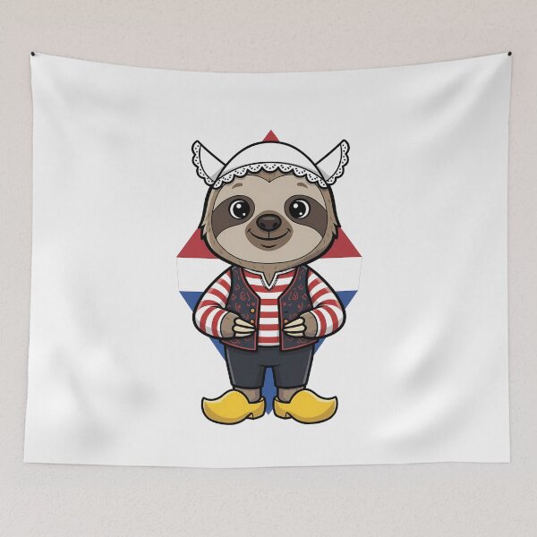Item preview, Cute Netherlands Sloth Wooden Clogs designed and sold by k3rstman1.