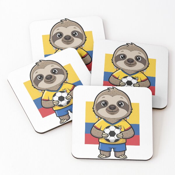 Item preview, Ecuador Sloth Soccer Fan Football Mascot designed and sold by k3rstman1.