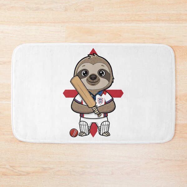 Item preview, England Cricket Sloth Mascot Bat Ball designed and sold by k3rstman1.