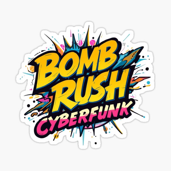 Bomb Rush Cyberfunk Logo Graffiti Style Sticker