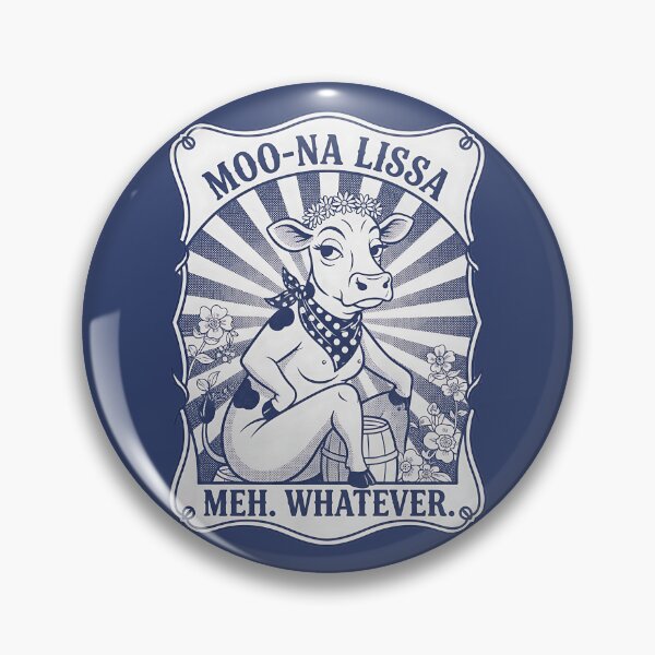 Item preview, Moo-na Lissa – Funny Cow Mona Lisa Parody | Meh Whatever Sarcastic Humor designed and sold by Cree8if.