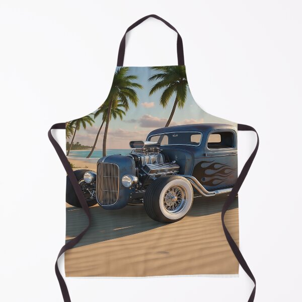 Item preview, Blue Hot Rod Truck on a Sunny Beach designed and sold by Friends Custom Creations.