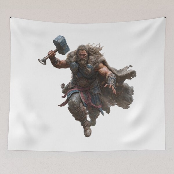 Item preview, Thor — Norse God of Thunder designed and sold by AlexLineArt.