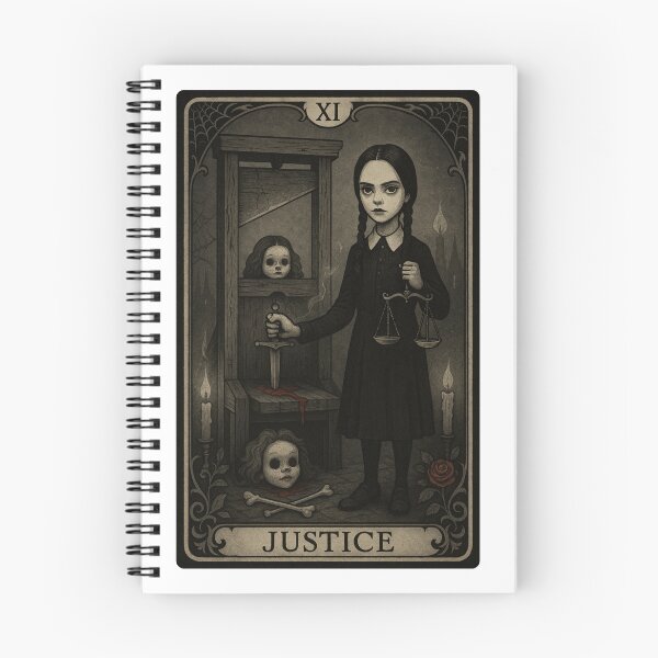 Item preview, Justice Tarot Card | Gothic Witchy Illustration | Addams Family Inspired designed and sold by SONandMOONcreationsAU.
