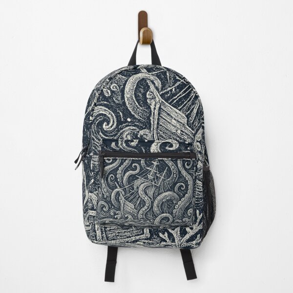 Item preview, Kraken Sinking Ship Treasure Pirate Doodle designed and sold by EdvvinStudios.