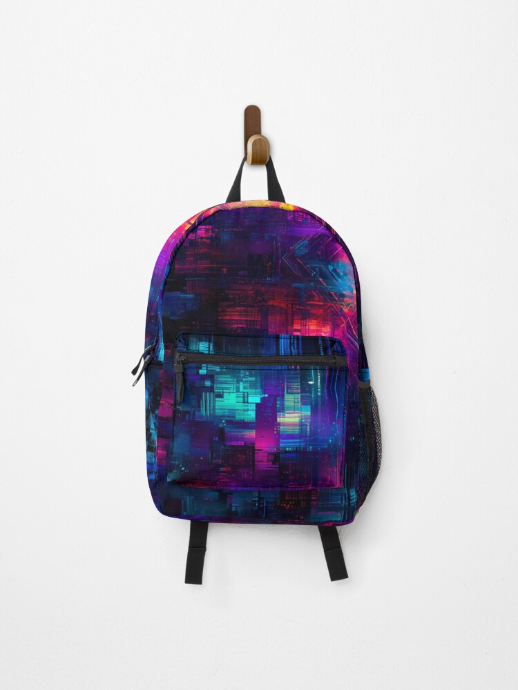 Thumbnail 1 of 3, Backpack, Kaleidoscope Matrix Pattern  designed and sold by MatrixTattoo.