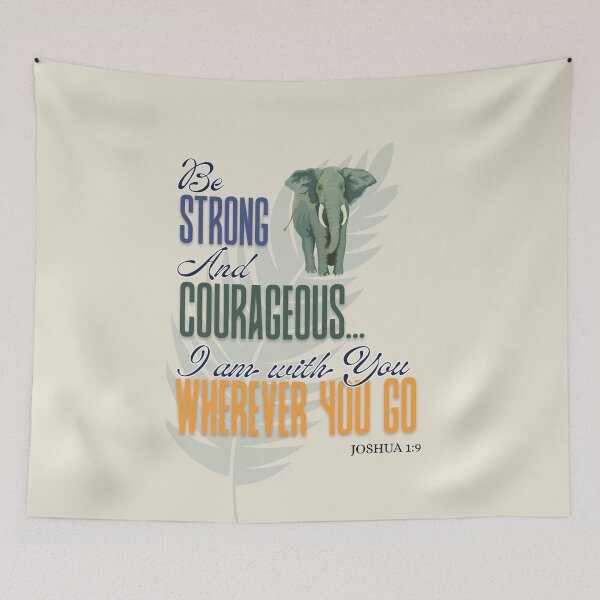 Item preview, Be Strong and Courageous – Joshua 1:9 Bible Verse Design designed and sold by Ausra789.