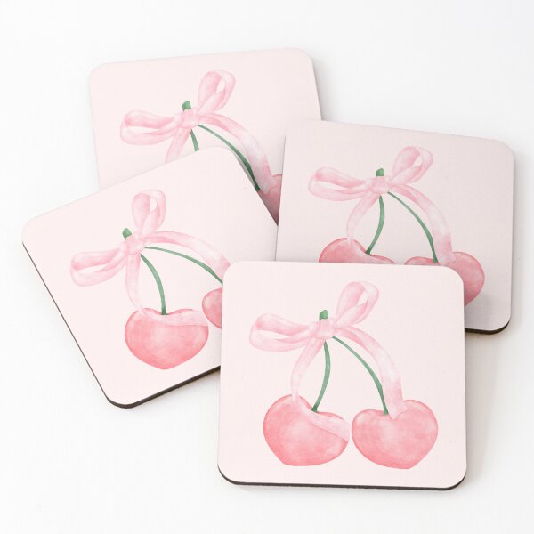 Item preview, Cherries and Bow designed and sold by The Birdie Bloom Club.