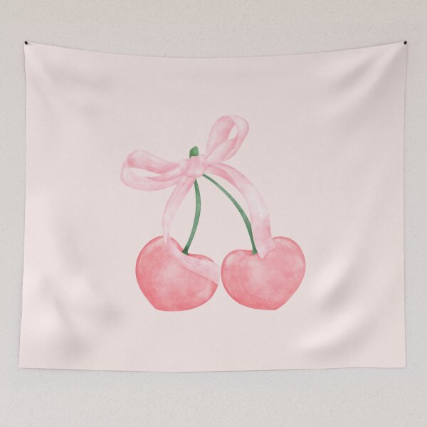 Item preview, Cherries and Bow designed and sold by The Birdie Bloom Club.