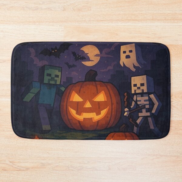 Item preview, HALLOWEEN IN MINECRAFT LAND - NR 03 - MINECRAWEEN - 9216x9216 designed and sold by darky72.
