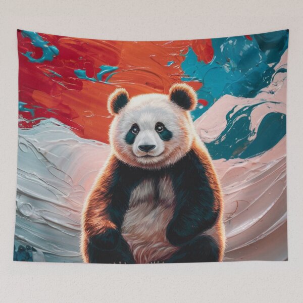Item preview, Fluffy Panda Bear designed and sold by fantasyartm1.