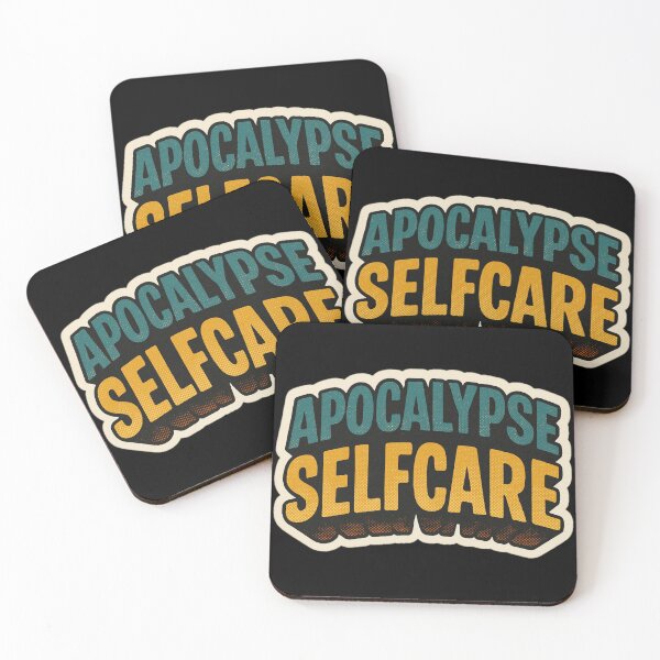 Item preview, Apocalypse Self Care Sticker – Retro Dark Humor Quote, Cozy Survival Aesthetic for Journals, Laptops, Water Bottles designed and sold by JacobKAurumhead.