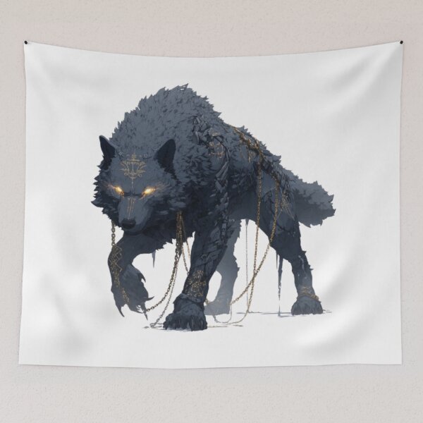 Item preview, Fenrir — The Monstrous Wolf of Norse Mythology designed and sold by AlexLineArt.