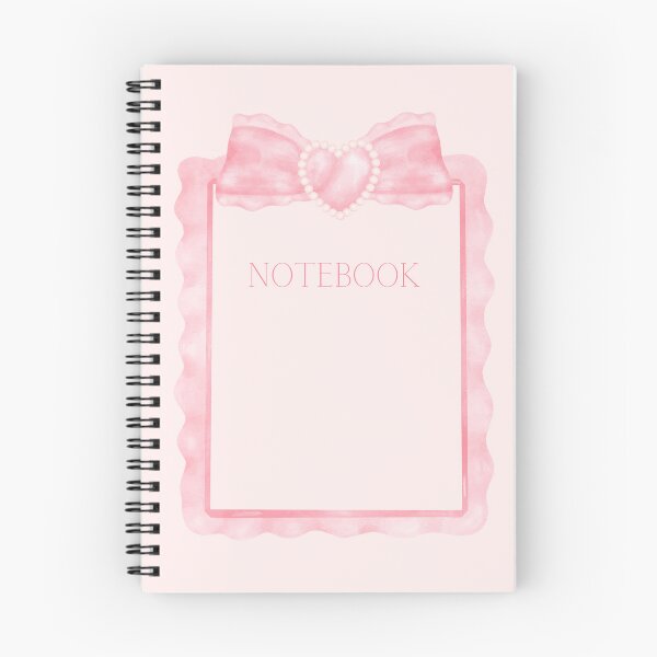 Item preview, Ruffle Pink Bow Notebook designed and sold by The Birdie Bloom Club.