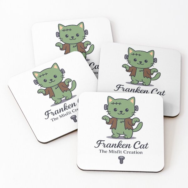 Item preview, Franken Cat – Cute Frankenstein Halloween Kitty designed and sold by RungsitDesign.