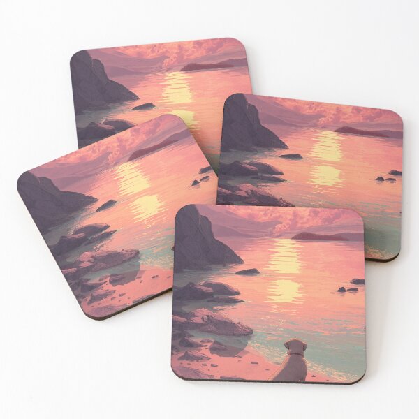 Item preview, Pink Sunset Labrador on Beach – Labrador Retriever Wall Art & Gifts for Dog Lovers designed and sold by Juli M..