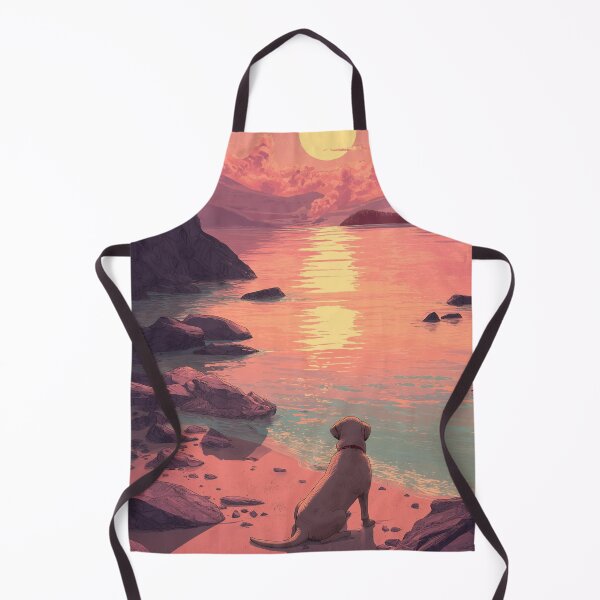 Item preview, Pink Sunset Labrador on Beach – Labrador Retriever Wall Art & Gifts for Dog Lovers designed and sold by Juli M..