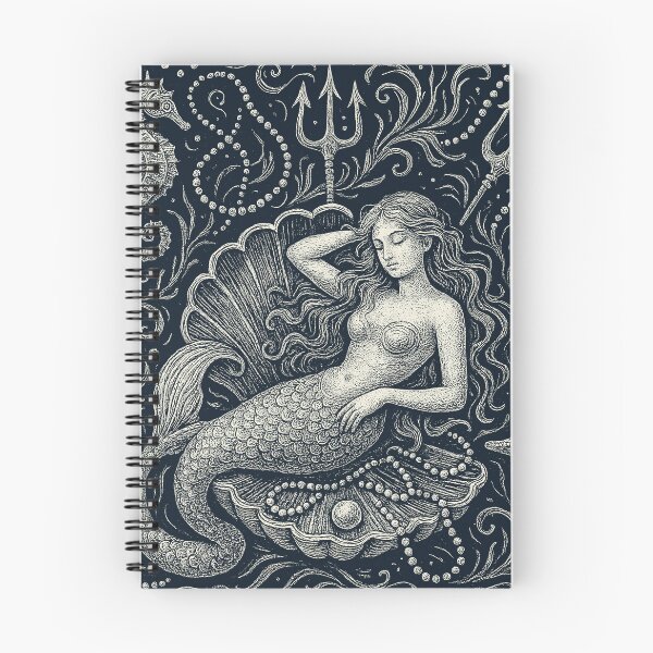 Item preview, Mermaid Relaxing Ocean Shell Seahorse Tridents designed and sold by EdvvinStudios.