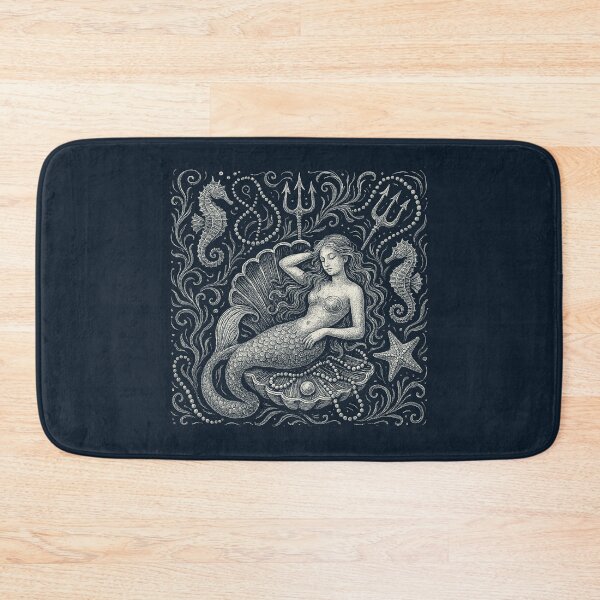 Item preview, Mermaid Relaxing Ocean Shell Seahorse Tridents designed and sold by EdvvinStudios.