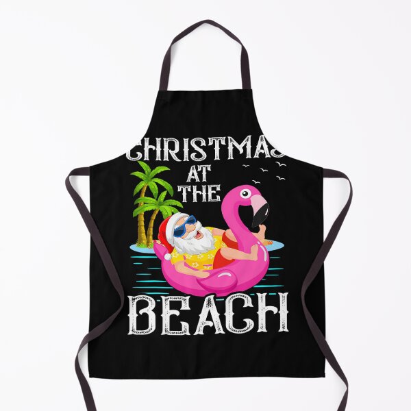 Item preview, Funny Flamingo Float Santa Claus Christmas At The Beach 		 designed and sold by pistolmuheuao.