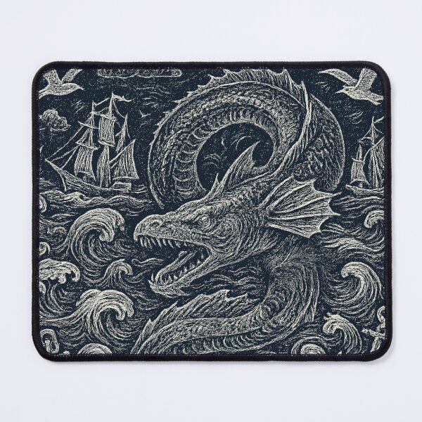 Item preview, Sea Dragon Attack Sailing Ships Ocean designed and sold by EdvvinStudios.