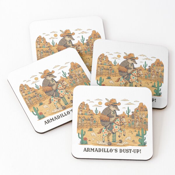 Item preview, Armadillo's Dust-Up! Retro Western Rodeo designed and sold by Drip stamp.