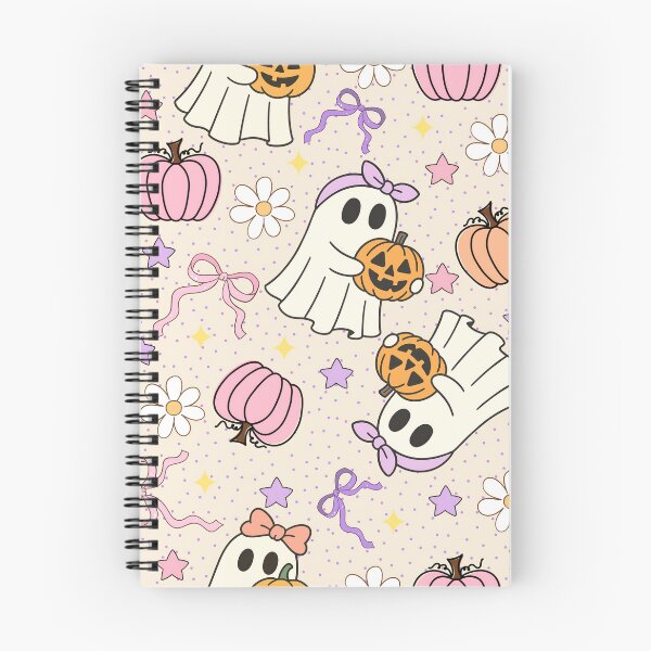 Item preview, Cute Ghosts with Jack-o-Lanterns and Pink Pumpkins designed and sold by RowanDraco.