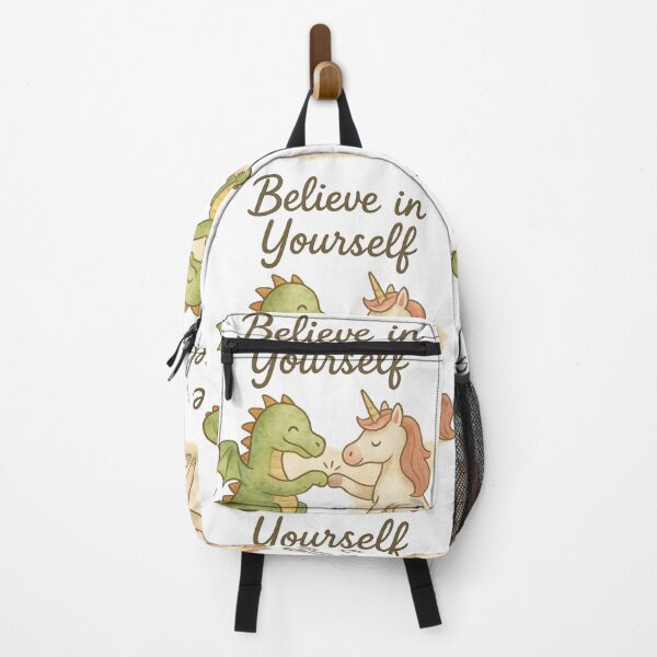 Item preview, Believe in Yourself – Cute Dragon and Unicorn Fist Bump designed and sold by MforMontessori.