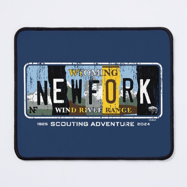 Item preview, Camp New Fork License Plate - Scouting Adventure 1925-2024 designed and sold by tjdayley.