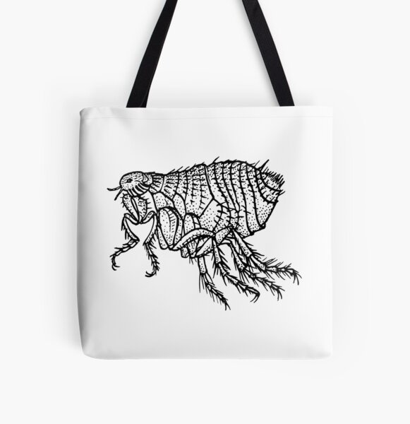 Vista previa del artículo con la obra «La pulga», diseñado y vendido por DoodleDashCollective.