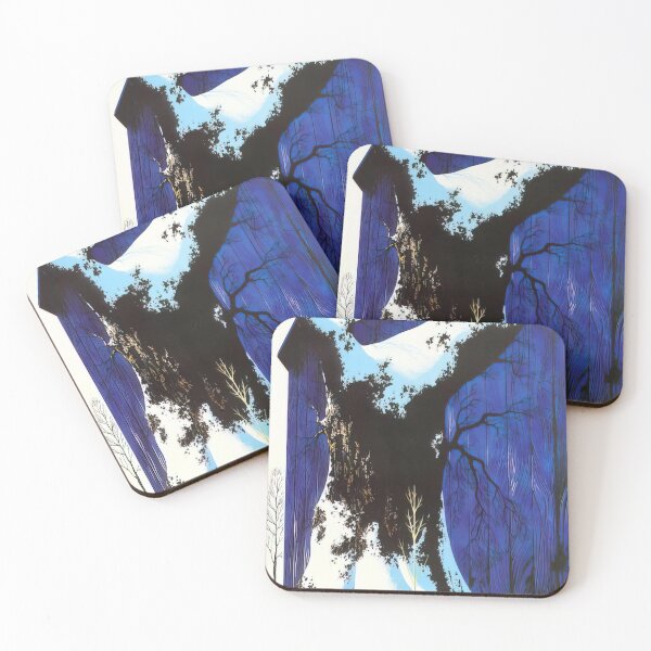 Item preview, Blue Barn And Snow By Eyvind Earle designed and sold by Postarpindesign.