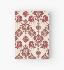 Red and Gold Vintage Damask Hardcover Journal
