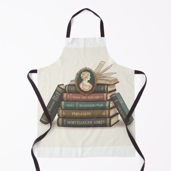Item preview, Jane Austen Book Stack & Cameo Portrait - Literary Classics designed and sold by Boski22.
