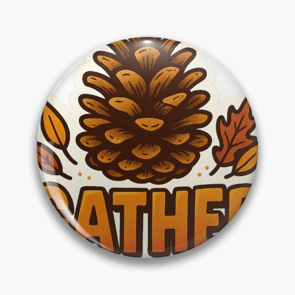 Item preview, Gather Pinecone – Thanksgiving Autumn Sticker designed and sold by BoldApparel.