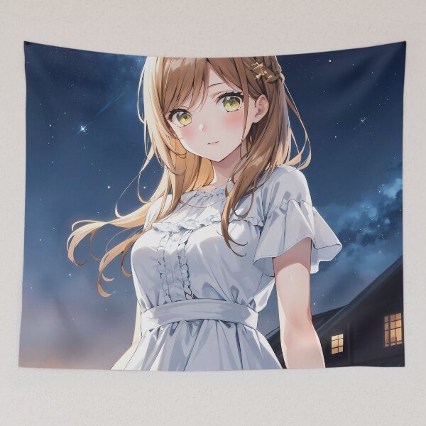Item preview, Akane Kinoshita Night Sky Dress Love Story Yamada Lv999 Anime Girl Waifu designed and sold by Raslbazola.