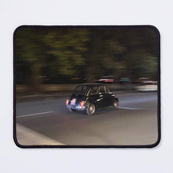 Item preview, Blurry Classic Fiat 500 in Rome designed and sold by AOSPrints.