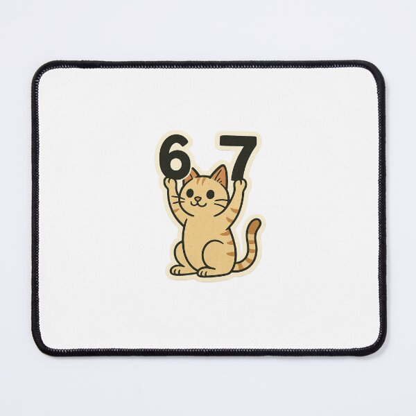 Item preview, Cat Holding 6 and 7 Sticker designed and sold by ClawStickers.