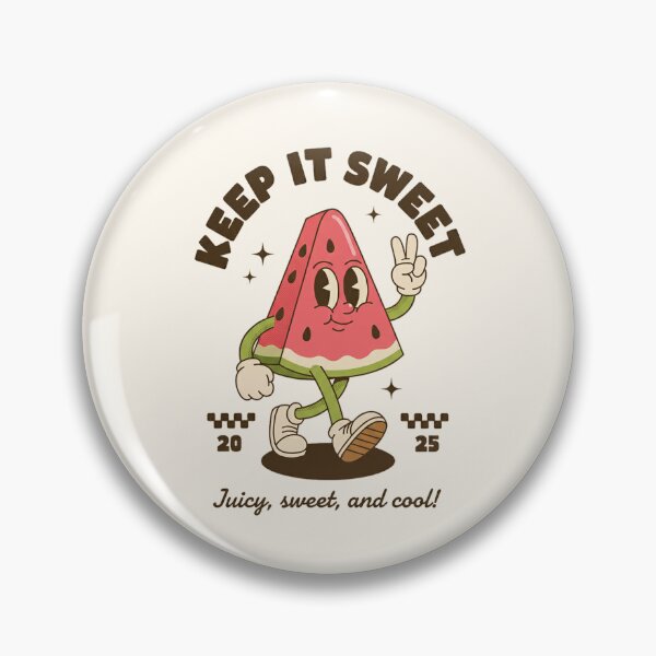 Item preview, Keep It Sweet Watermelon Retro Cartoon Mascot - Juicy, Sweet, and Cool! designed and sold by HoopeStylee.