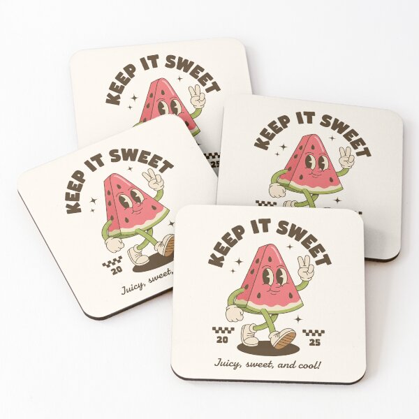 Item preview, Keep It Sweet Watermelon Retro Cartoon Mascot - Juicy, Sweet, and Cool! designed and sold by HoopeStylee.