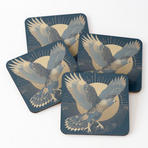 Item preview, Golden Ornamental Hawk in Flight designed and sold by ArgentoArt.