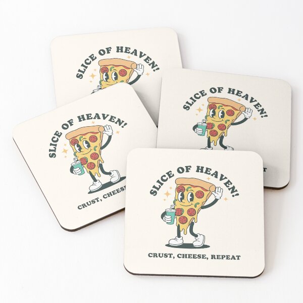 Item preview, Slice of Heaven Pizza Retro Cartoon Mascot - Crust, Cheese, Repeat designed and sold by HoopeStylee.