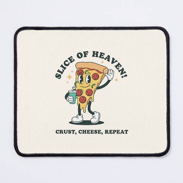 Item preview, Slice of Heaven Pizza Retro Cartoon Mascot - Crust, Cheese, Repeat designed and sold by HoopeStylee.