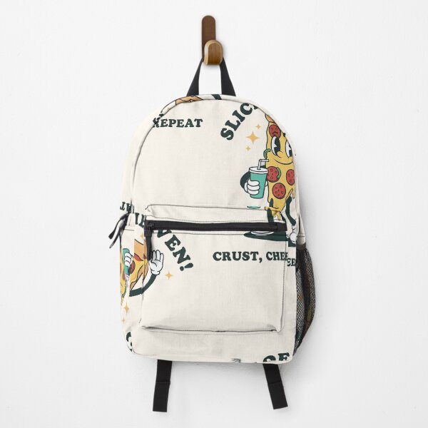 Item preview, Slice of Heaven Pizza Retro Cartoon Mascot - Crust, Cheese, Repeat designed and sold by HoopeStylee.
