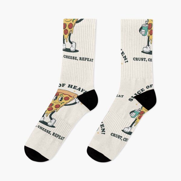 Item preview, Slice of Heaven Pizza Retro Cartoon Mascot - Crust, Cheese, Repeat designed and sold by HoopeStylee.