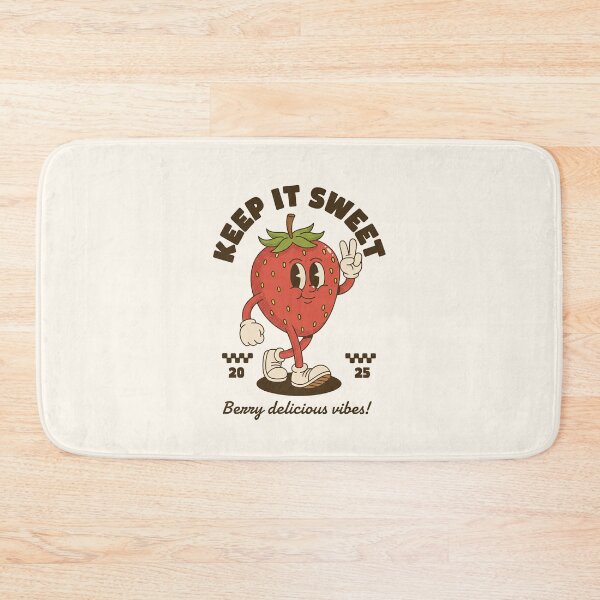 Item preview, Keep It Sweet Strawberry Retro Cartoon Mascot - Berry Delicious Vibes designed and sold by HoopeStylee.