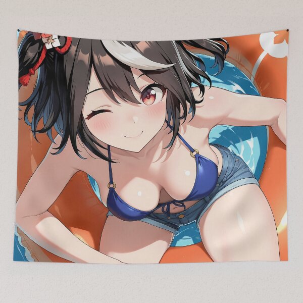 Item preview, Kitasan Black Uma Musume Pretty Derby Pool Float Summer Anime Girl Waifu designed and sold by Raslbazola.