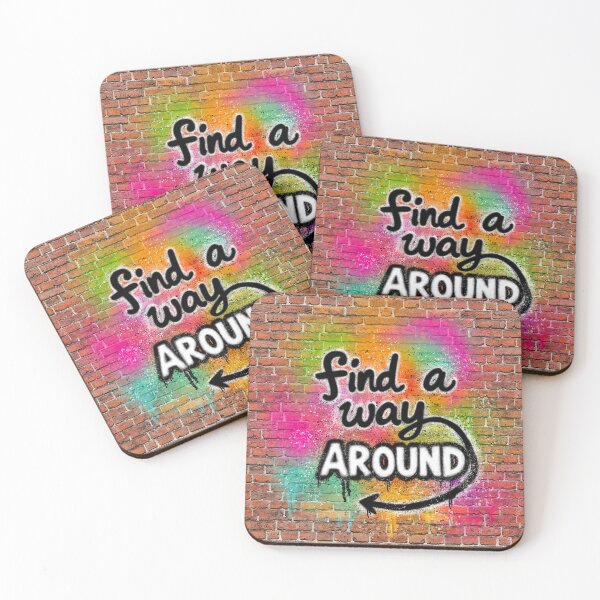 Item preview, Find a Way Around - Graffiti Street Art Motivational Quote designed and sold by MindsintheMatrix.